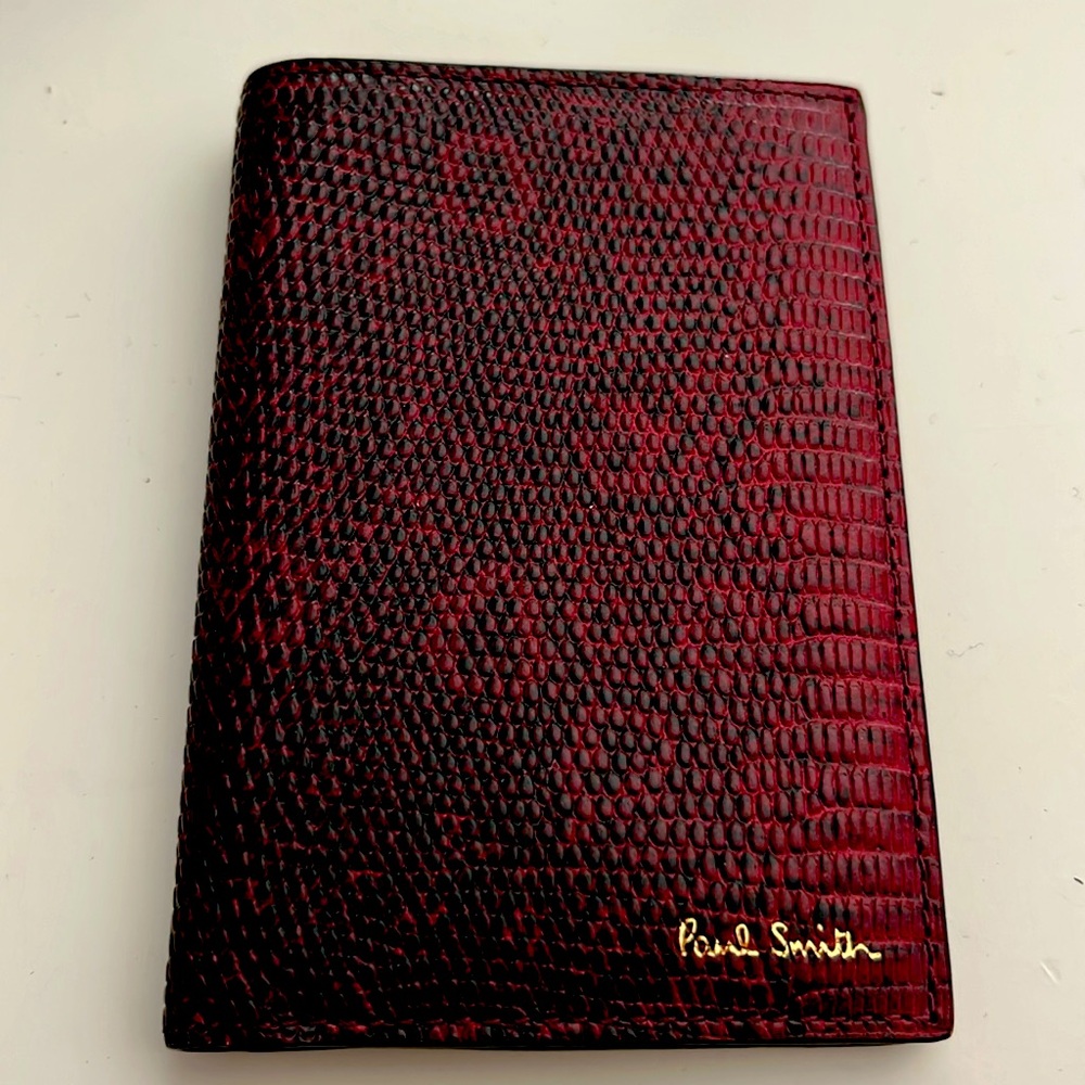 Paul Smith Burgundy Credit Card Wallet Men’s
